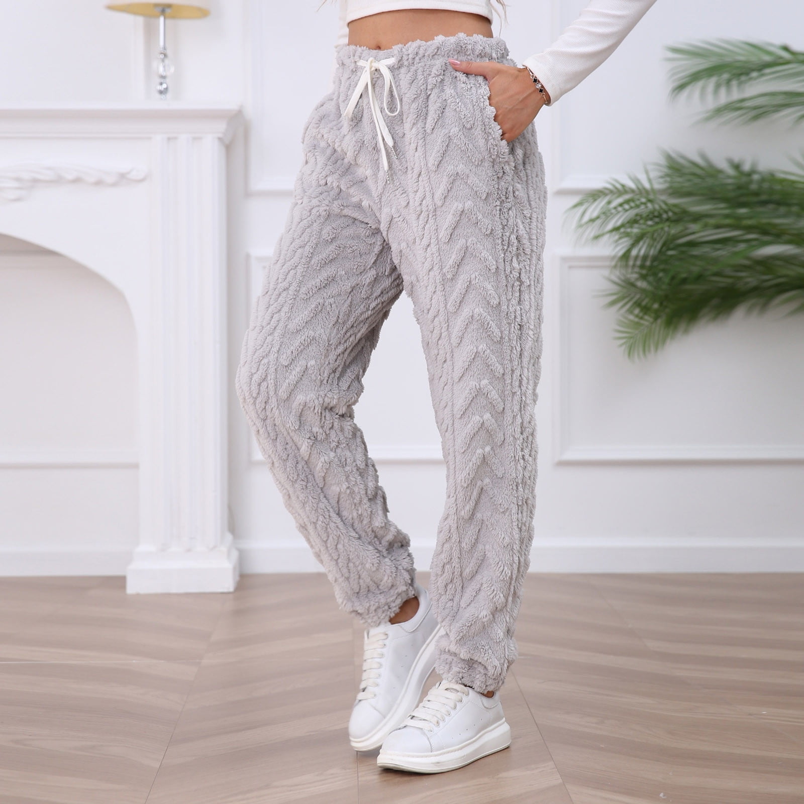 Teacher Outfits For Women Womens Capri Pants Women Capri Capri Pants For Drawstring Warm Thick Lightweight Joggers For Women Grey Sweatpants Walmart