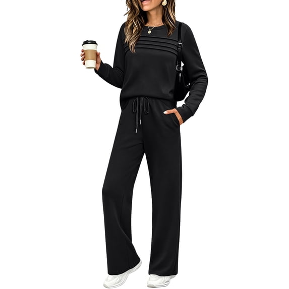 Teacher Outfits for Women Mock Neck Matching Sets Loungewear Fall Sweatsuits Women 2 Piece Outfit Pullover Sweatshirts Workout Pants