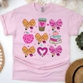 thumbnail image 1 of Teacher Pencil Bow T-Shirt – Cute Pink Back to School Graphic Tee, Light Pink, Size S, 1 of 6