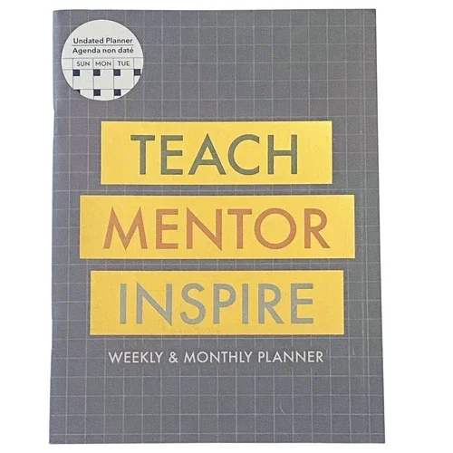 Teacher Planner~Customizable Non-Dated Lesson Planner Gray Weekly & Monthly