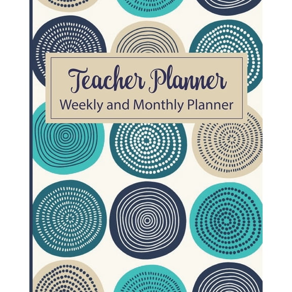 Teacher Planner Weekly and Monthly Planner: Undated Academic Year Calendar Lesson Planner and Organizer with Rose Gold and White Cover, Includes Adult