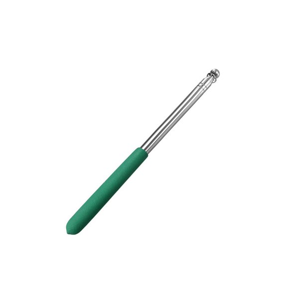 Teacher Pointer Stainless Steel Sliding Green Foam Grip Extendable Handheld for Classroom Presentations