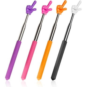 Teacher Pointer Stick for Classroom Extendable Pointer Finger Telescoping Hand Pointer Retractable Pointing Stick Reading Aid for Presentation Whiteboard