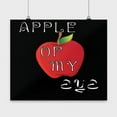thumbnail image 1 of Teacher Poster, Apple Of My, Fruit Wall Art Gift, Black 13x13in Poster, 1 of 4