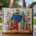thumbnail image 1 of Teacher Quilted Tote Bag,Handmade Patchwork Tote,Women Shoulder Bag,Gift For Her, 1 of 2