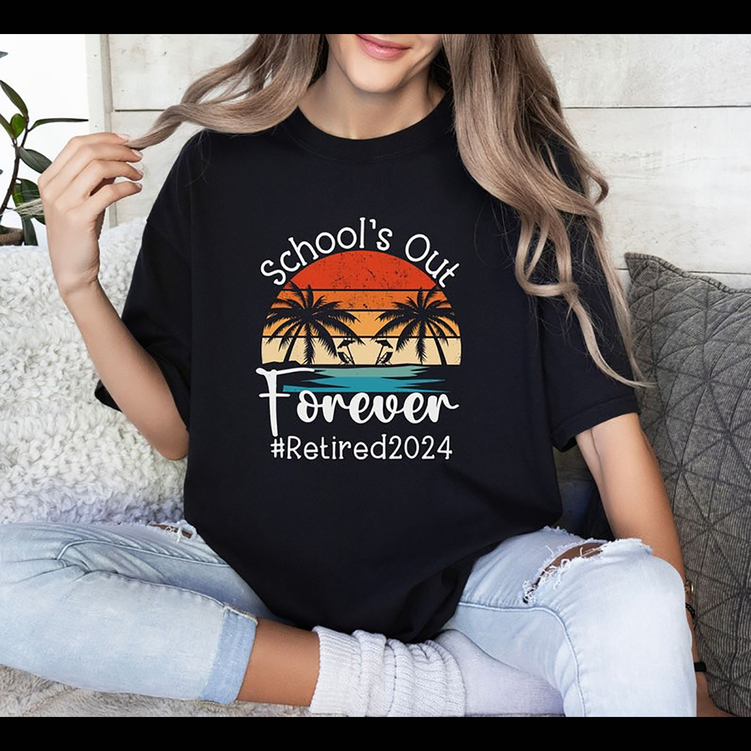 T-shirt Drôle Retirement 2024 - Compte à Rebours Retraite, Tailles S à 3XL, Coton, Personnalisable