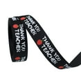 thumbnail image 1 of Teacher Ribbon For Gifts,Pencil Ribbon,Teacher Ribbon,Back To Themed Teacher Decorative Ribbon With Bus Pencil Apple Abc Alphabet Pattern For Crafts Gift Wrapping Hair Sewing Wreath(0.63x39.37In), 1 of 9