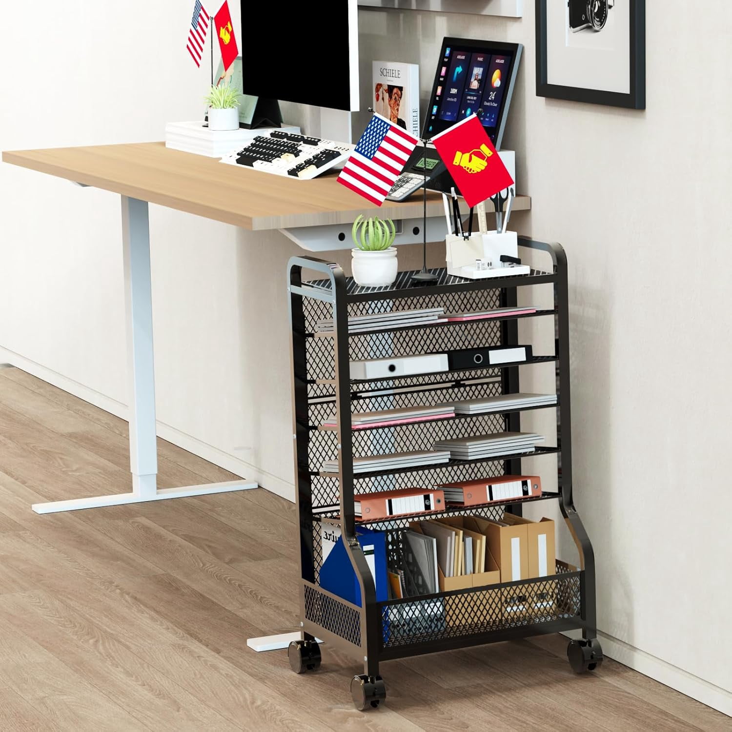 Teacher Rolling Cart Storage Organizer File Folder Rolling File Cart ...