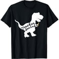 thumbnail image 1 of Teacher Saurus Funny Gift For Teacher Black T-shirt Short Sleeves, 1 of 5