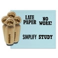 thumbnail image 1 of Teacher School Late Paper Simplify No Work Study Rubber Stamp Set for Scrapbooking Crafting Stamping - Medium 1 Inch, 1 of 7