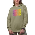 thumbnail image 1 of Teacher, School or Teaching Profession Themed, Groovy Retro Wavy Text Merch Gift, Sand Hooded Sweatshirt or Hoodie, 2XL, 1 of 5