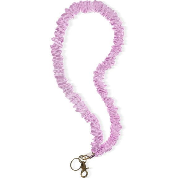Teacher Scrunchie Lanyards for ID Badges Keys Cute Neck Stretchy Lanyards Retractable Keychain Holder for Women Ladies