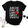 thumbnail image 1 of Teacher Shirt ABC Alphabet Elemeno Women Letter Print Graphic Tee Tops Teachers Gift Student T-Shirt Blouse, 1 of 6