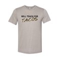 thumbnail image 1 of "Teacher Shirt, Will Teach For Tacos, Gift For Teacher, Teaching Shirt, Taco Lover, Teacher Gift, Teaching Shirts, Teacher T Shirt, Tacos, Heather Stone, LARGE", 1 of 1
