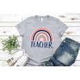 thumbnail image 1 of Teacher Shirts For Women, Rainbow Teacher Shirt, Rainbow Teacher T-Shirt, Kindergarten Teacher Shirt, Vintage Boho Teacher Appreciation Tee, 1 of 4