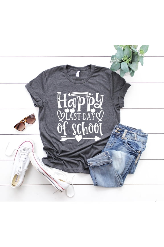 Teacher Shirts, Teach Love Inspire For Teachers, Happy Last Day Of School, Summer Break, Friday Tee, End Of The Year, Apple Arrow Tee