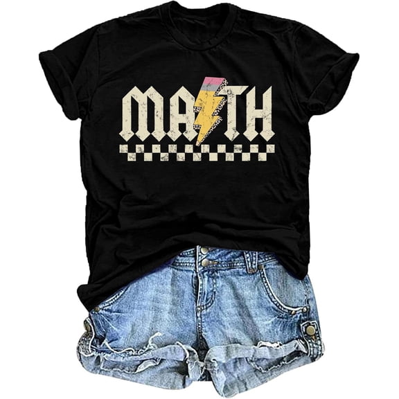 Teacher Shirts Women: Funny Teach Graphic T-Shirt Vintage Teaching Life Casual Short Sleeve Tees