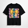 thumbnail image 1 of Teacher Shirts for Women Checkered Teach Printed T-Shirt Graphic Teaching Gifts Tees Casual Short Sleeve Tops, 1 of 7