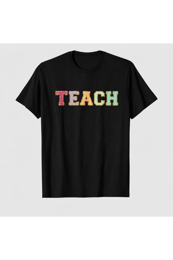 Teacher Shirts for Women Funny Teacher Shirts Vintage Teacher Letter Print Graphic Tshirt Teacher Gifts Top T Shirt