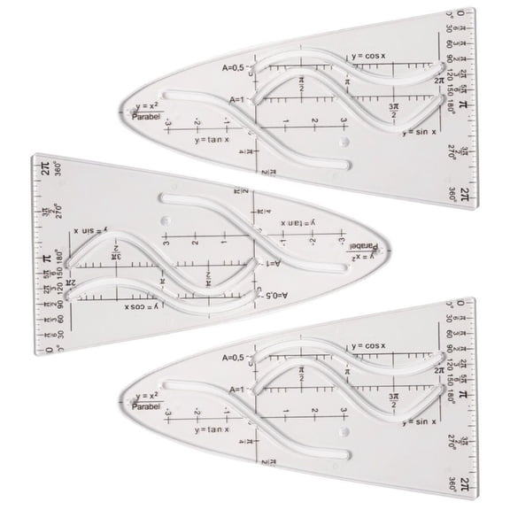 Teacher, Student Parabola Ruler Parabolic Template for Mathematical Functions