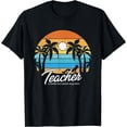 thumbnail image 1 of Teacher Summer Recharge Required Last Day Of School Retro T-Shirt, 1 of 4