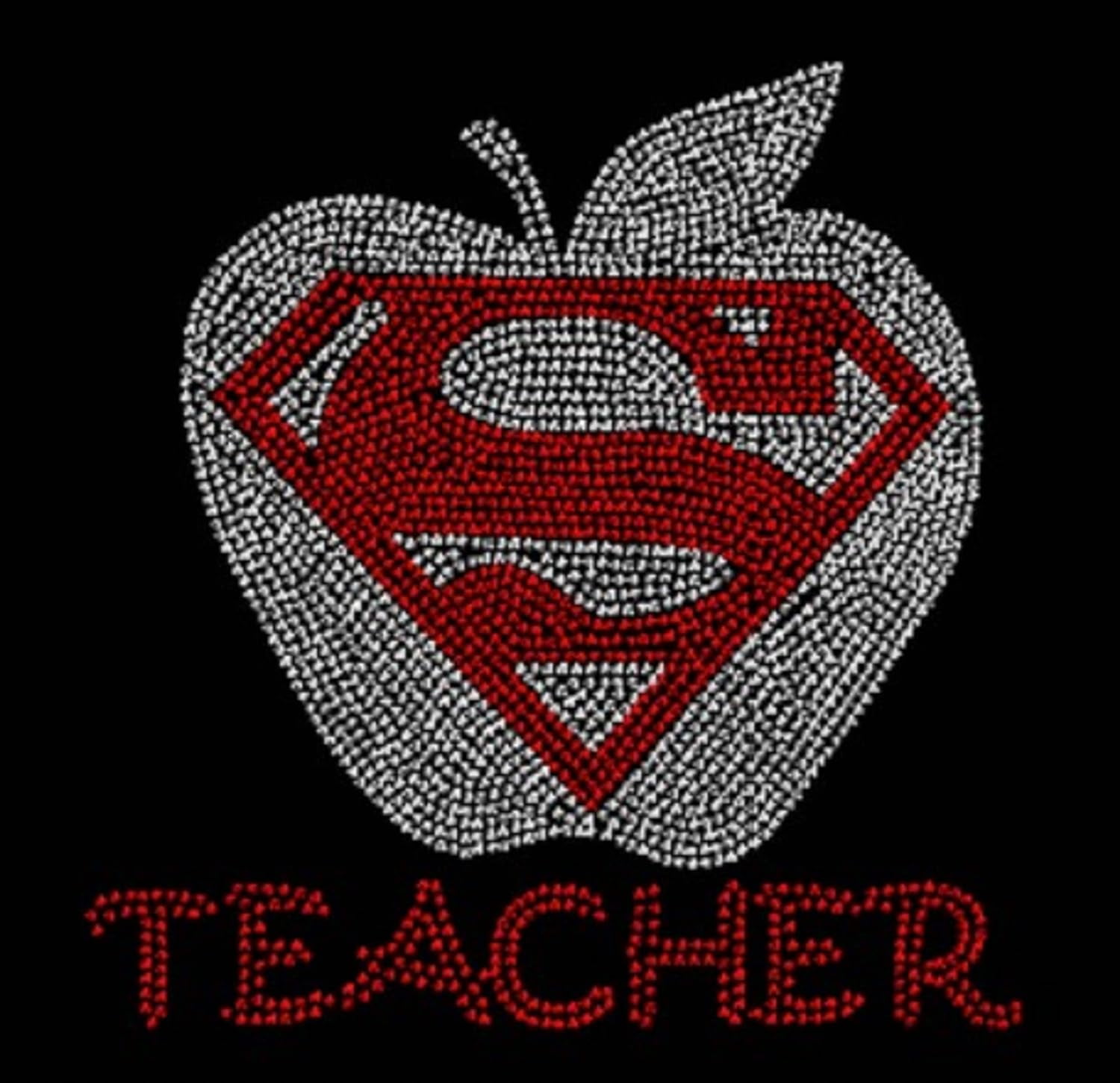 Teacher Super Rhinestone Iron On Transfer