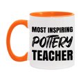 thumbnail image 1 of Teacher Superlative Mug, Most Inspiring Pottery Teacher Gift, 11oz or 15oz White Ceramic Coffee Cup, Gift for Pottery Teacher, 1 of 7