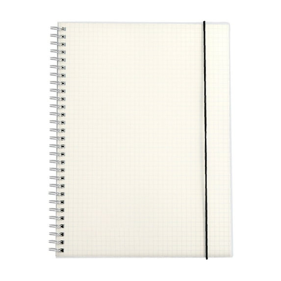 Teacher Supplies, Learning Office Supplies Student Notebook B5 Frosted Transparent Cover Coil Book Thickened Horizontal Line, Student Gifts