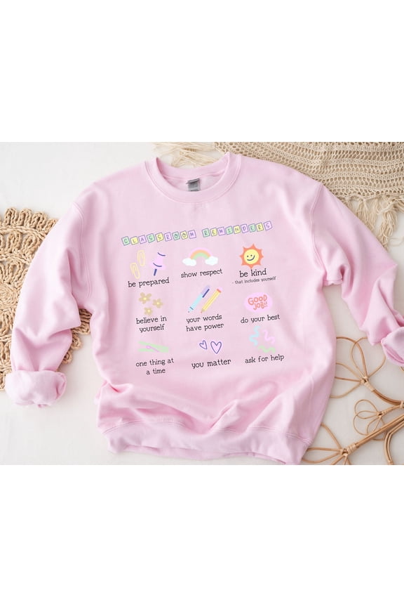 Teacher Sweatshirt, Teacher Shirts, Teacher Crewneck, Cute Teacher Tops, Cute Teacher Gift, Class Reminders Shirt, Teacher Sweater, Teach SWEATSHIRT All Size S-5XL