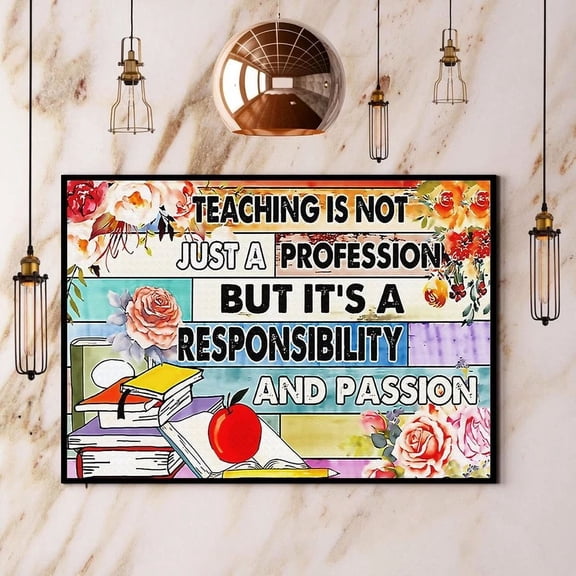 Teacher Teaching Is A Responsibility And Passion Paper Poster