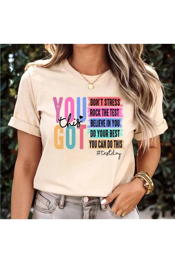 Teacher Testing Day Shirt: Retro Floral Boho T-Shirt All Size S-5Xl