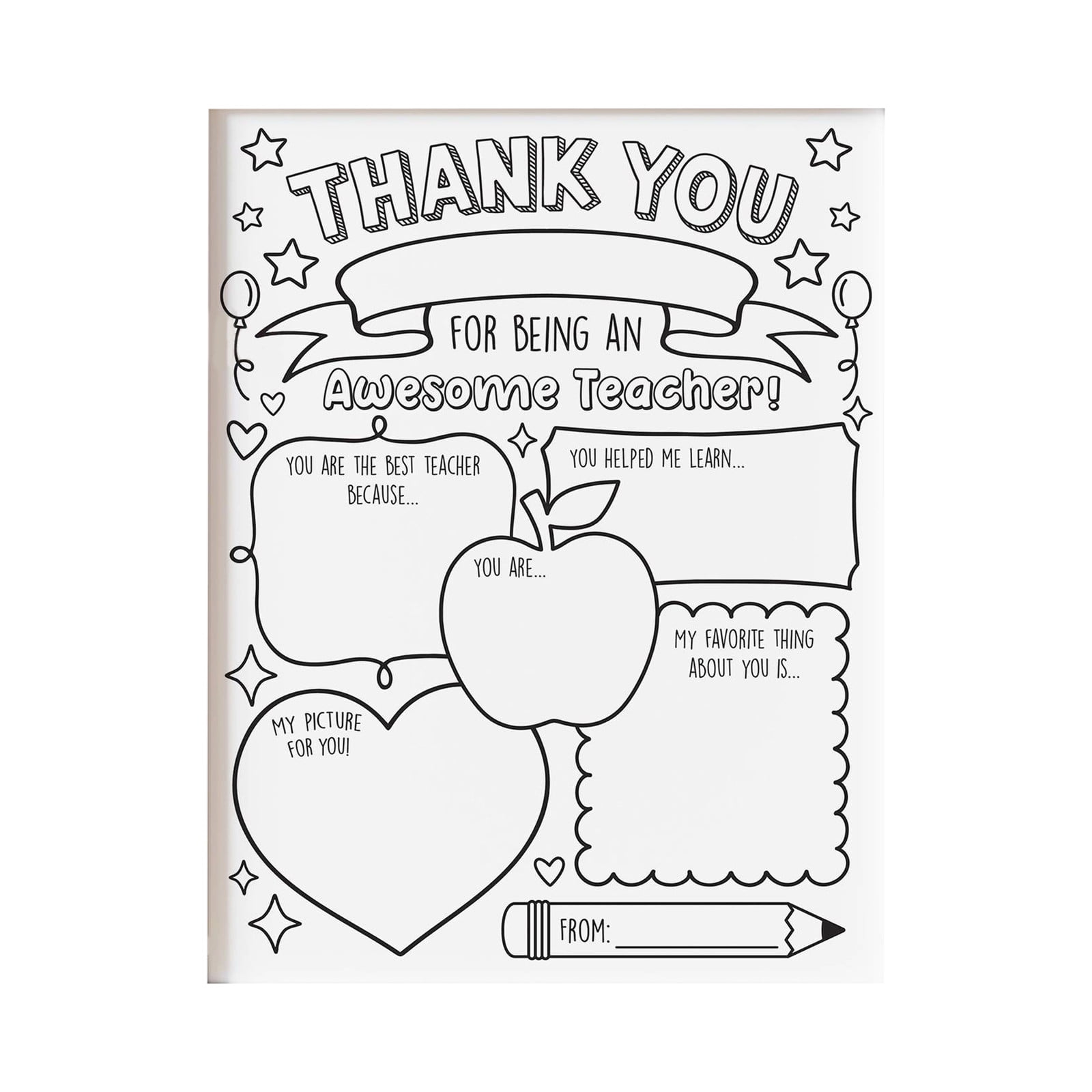 Teacher Thank You Card Walmart