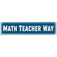 thumbnail image 1 of Teacher Tin Sign 16x4 Inch Math Teacher Way Design - Ideal for Classroom, Office, Outdoor Career Decor, 1 of 4