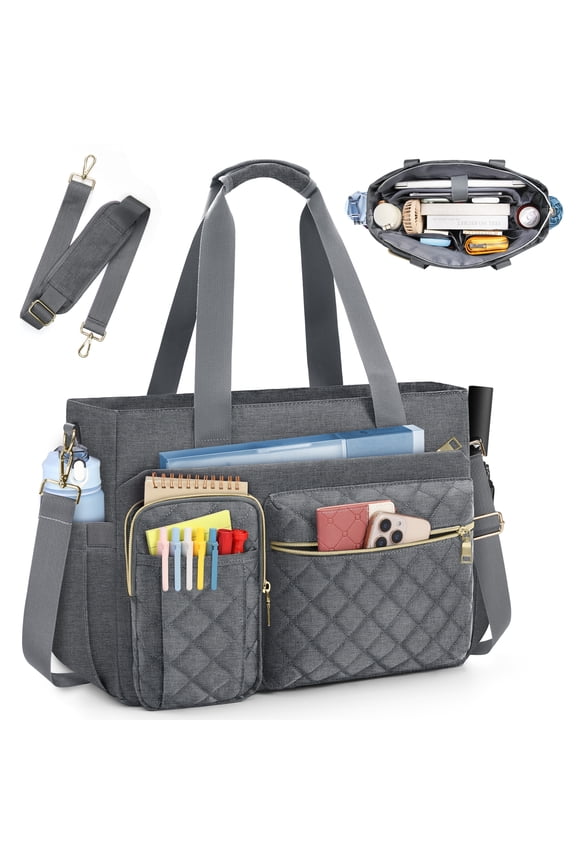 Teacher Tote Bag 15.6 inch Laptop Bag Work Bags for Women Nurse Tote Professional Computer Messenger Shoulder Bags Laptop Briefcase for Office,College,Nursing