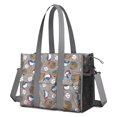 thumbnail image 1 of Teacher Tote Bag,Baseball Items Pattern Teacher Utility Tote Bag,Large Work Tote Bags for Women with Multiple Pockets,Top Zipper Closure,13.8x10.6x6.7 Inch, 1 of 5