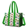 thumbnail image 1 of Teacher Tote Bag,Beige Colorful Dinosaurs Pattern Teacher Utility Tote Bag,Large Work Tote Bags for Women with Multiple Pockets,Top Zipper Closure,13.8x10.6x6.7 Inch, 1 of 5