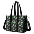 thumbnail image 1 of Teacher Tote Bag,Black Cartoon Space Dinosaurs Pattern Teacher Utility Tote Bag,Large Work Tote Bags for Women with Multiple Pockets,Top Zipper Closure,13.8x10.6x6.7 Inch, 1 of 5