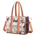 thumbnail image 1 of Teacher Tote Bag,Chihuahua and Pioneer Flower Teacher Utility Tote Bag,Large Work Tote Bags for Women with Multiple Pockets,Top Zipper Closure,13.8x10.6x6.7 Inch, 1 of 5
