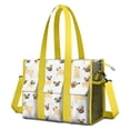 thumbnail image 1 of Teacher Tote Bag,Cute Cartoon Pug Teacher Utility Tote Bag,Large Work Tote Bags for Women with Multiple Pockets,Top Zipper Closure,13.8x10.6x6.7 Inch, 1 of 5