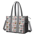 thumbnail image 1 of Teacher Tote Bag,Cute Pitbull Terriers Dog and Flower Teacher Utility Tote Bag,Large Work Tote Bags for Women with Multiple Pockets,Top Zipper Closure,13.8x10.6x6.7 Inch, 1 of 5
