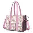 thumbnail image 1 of Teacher Tote Bag,Floral Baseball Pattern Teacher Utility Tote Bag,Large Work Tote Bags for Women with Multiple Pockets,Top Zipper Closure,13.8x10.6x6.7 Inch, 1 of 5