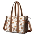 thumbnail image 1 of Teacher Tote Bag,Football and Cheer Goods Pattern Teacher Utility Tote Bag,Large Work Tote Bags for Women with Multiple Pockets,Top Zipper Closure,13.8x10.6x6.7 Inch, 1 of 5
