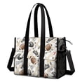 thumbnail image 1 of Teacher Tote Bag,Football Equipment Checkered Pattern Teacher Utility Tote Bag,Large Work Tote Bags for Women with Multiple Pockets,Top Zipper Closure,13.8x10.6x6.7 Inch, 1 of 5
