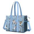thumbnail image 1 of Teacher Tote Bag,Light Blue Baseball Players Pattern Teacher Utility Tote Bag,Large Work Tote Bags for Women with Multiple Pockets,Top Zipper Closure,13.8x10.6x6.7 Inch, 1 of 5