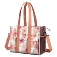 thumbnail image 1 of Teacher Tote Bag,Pink Bichon Frise and Flower Teacher Utility Tote Bag,Large Work Tote Bags for Women with Multiple Pockets,Top Zipper Closure,13.8x10.6x6.7 Inch, 1 of 5