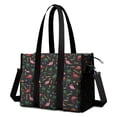 thumbnail image 1 of Teacher Tote Bag,Pink Dinosaurs Cosmic Stars Teacher Utility Tote Bag,Large Work Tote Bags for Women with Multiple Pockets,Top Zipper Closure,13.8x10.6x6.7 Inch, 1 of 5