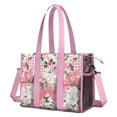 thumbnail image 1 of Teacher Tote Bag,Pioneer Flower Floral Print Pattern Teacher Utility Tote Bag,Large Work Tote Bags for Women with Multiple Pockets,Top Zipper Closure,13.8x10.6x6.7 Inch, 1 of 5
