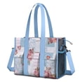 thumbnail image 1 of Teacher Tote Bag,Pioneer Flower Floral Print Pattern Teacher Utility Tote Bag,Large Work Tote Bags for Women with Multiple Pockets,Top Zipper Closure,13.8x10.6x6.7 Inch, 1 of 5