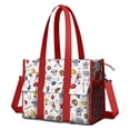 thumbnail image 1 of Teacher Tote Bag,White Baseball Elements Pattern Teacher Utility Tote Bag,Large Work Tote Bags for Women with Multiple Pockets,Top Zipper Closure,13.8x10.6x6.7 Inch, 1 of 5