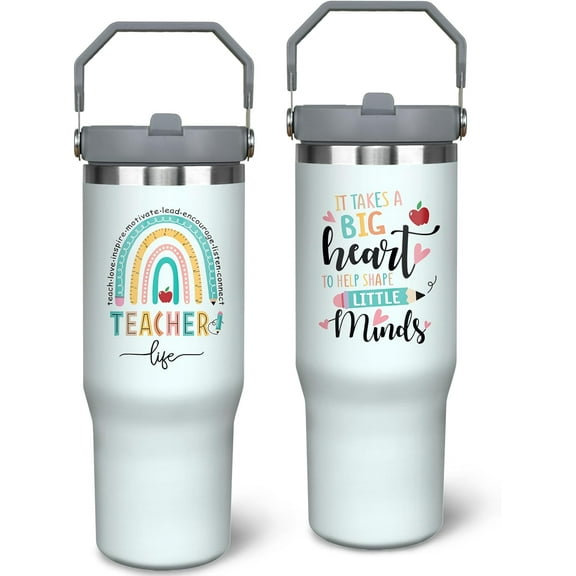 Teacher Tumbler Cup, 30oz Stainless Steel Teacher Travel Coffee Mug Cup, Best Teacher Gifts for Women & Teacher Appreciation Gifts for Birthday, Appreciation Week, Back To School